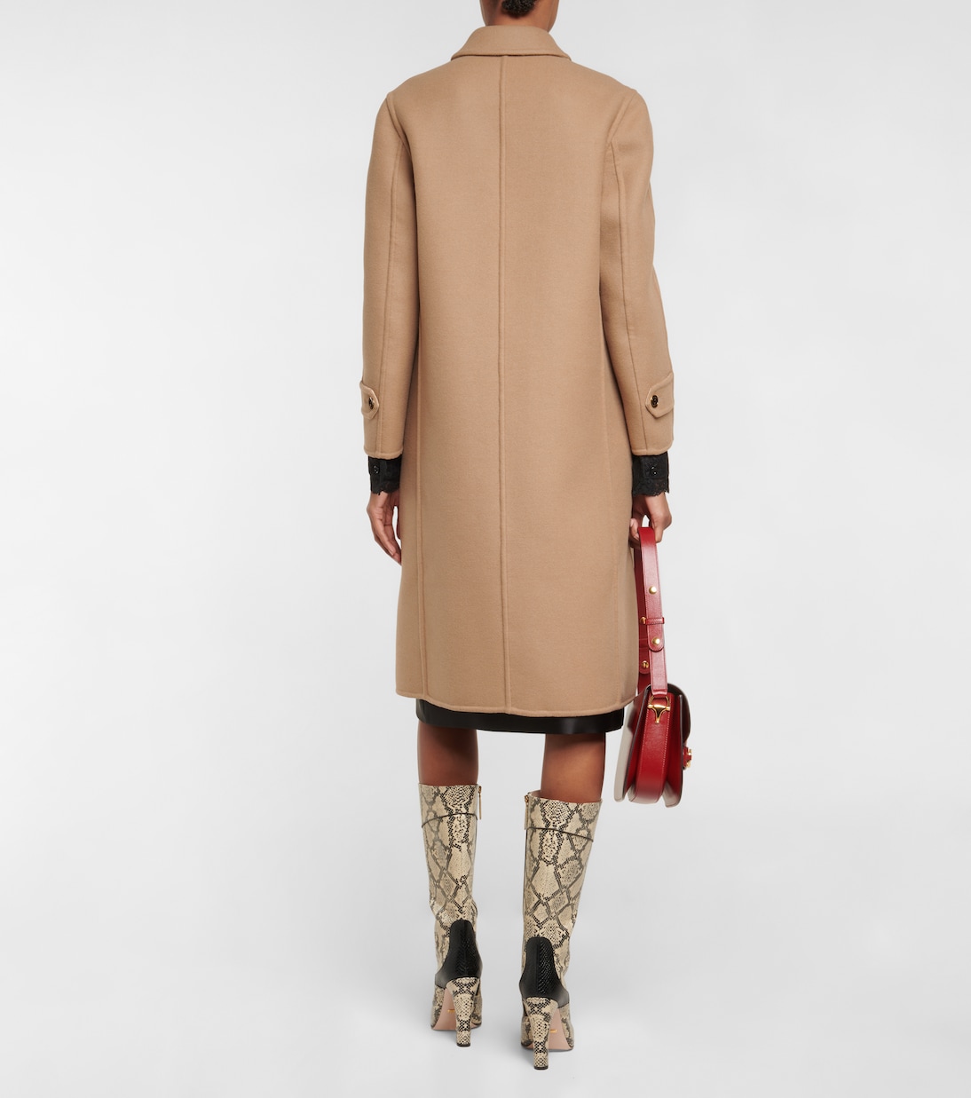 Double-faced wool and silk coat | Gucci