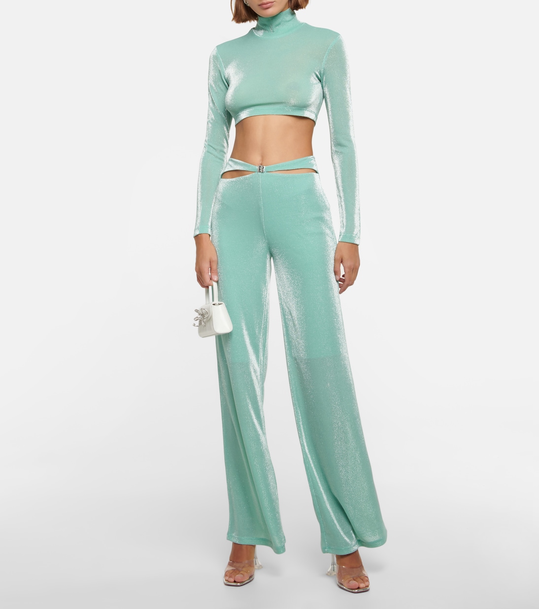 Pantalon ample en jersey métallisé | Rotate