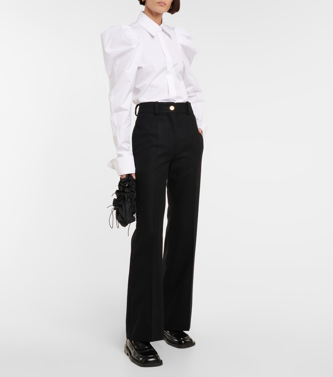 Pantalon ample en laine et cachemire | Patou