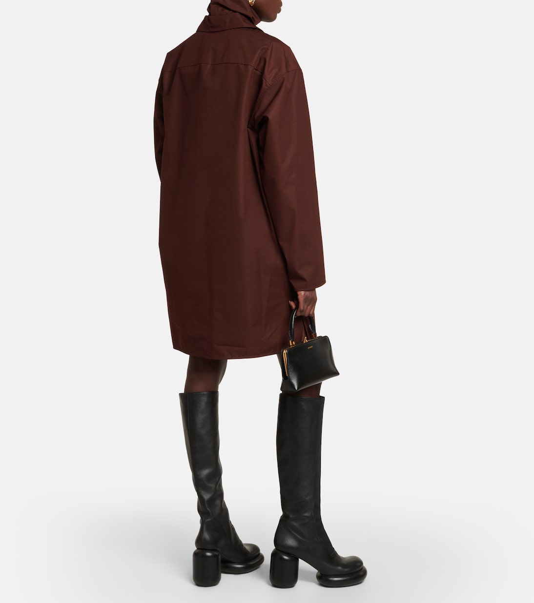 Vestido corto de algodón con capas | Jil Sander
