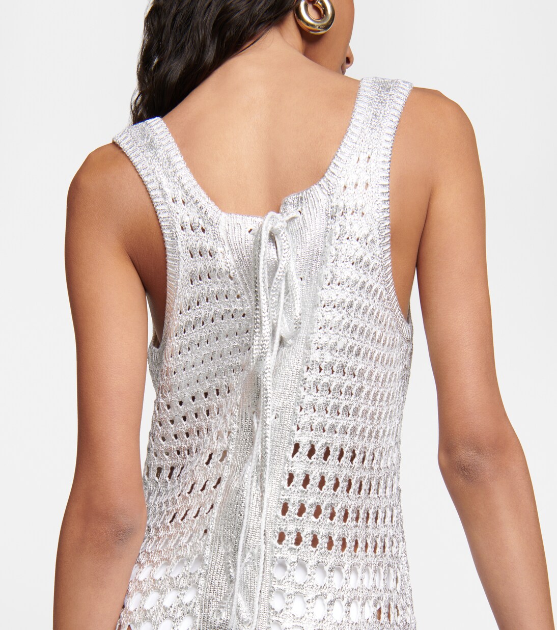 Robe longue en crochet de soie | Chloé