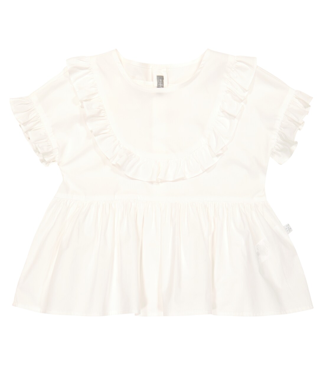 Ruffled cotton-blend poplin blouse | Il Gufo
