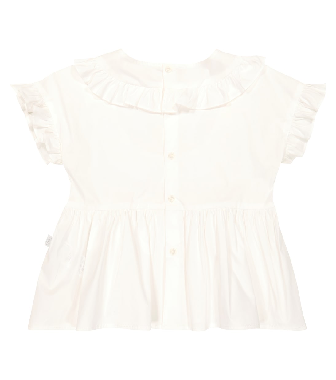 Ruffled cotton-blend poplin blouse | Il Gufo