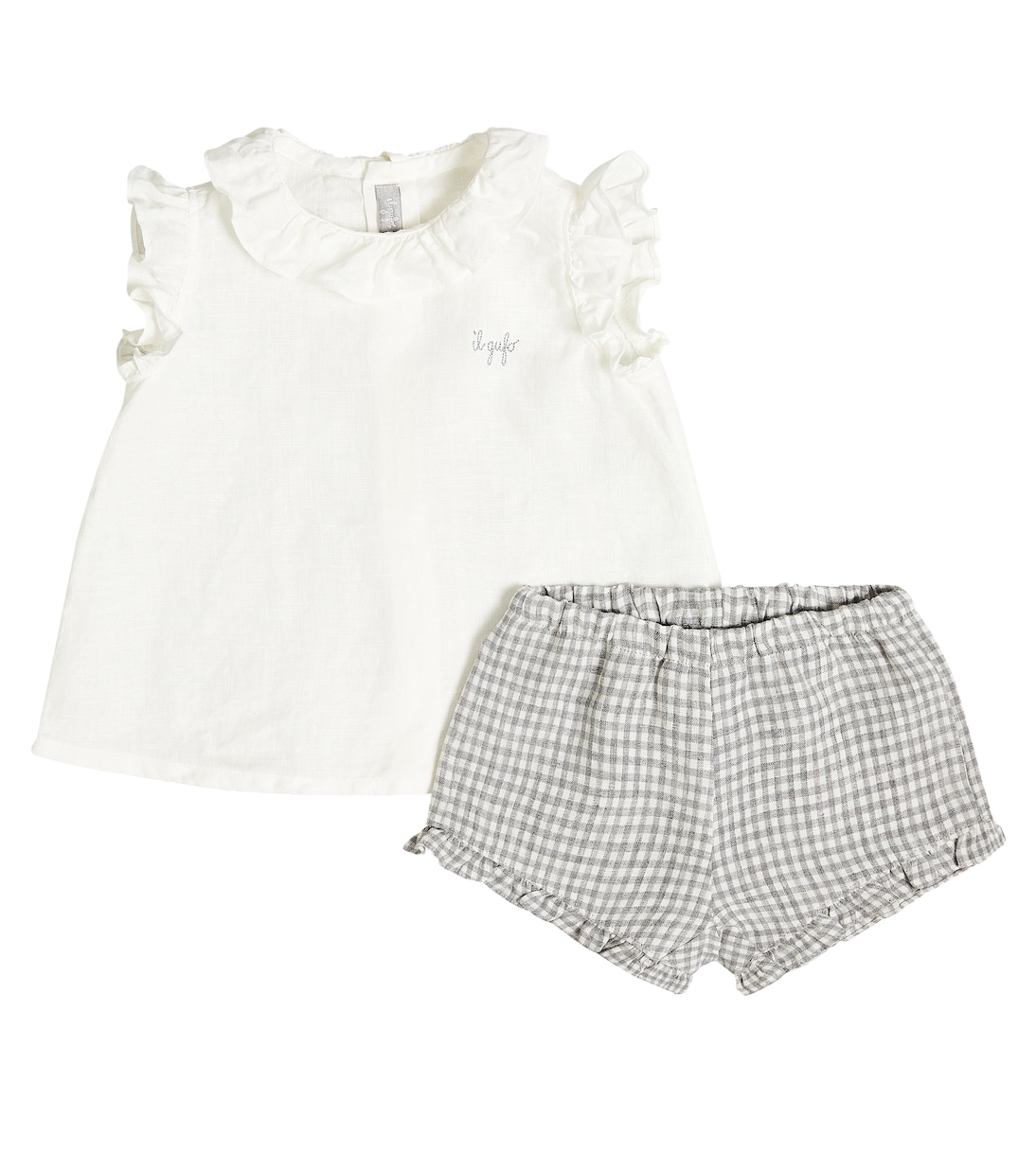 Bébé – Ensemble top et short en lin | Il Gufo