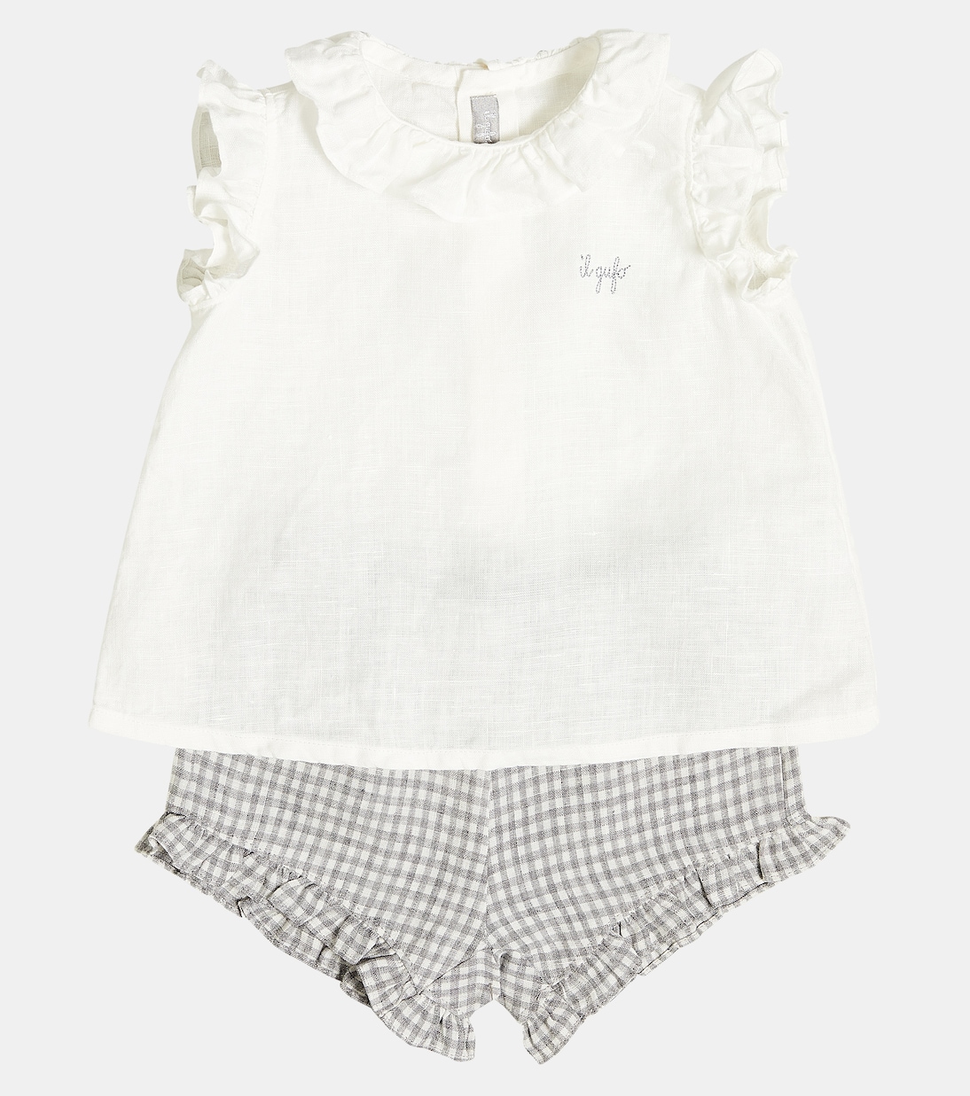 Bébé – Ensemble top et short en lin | Il Gufo