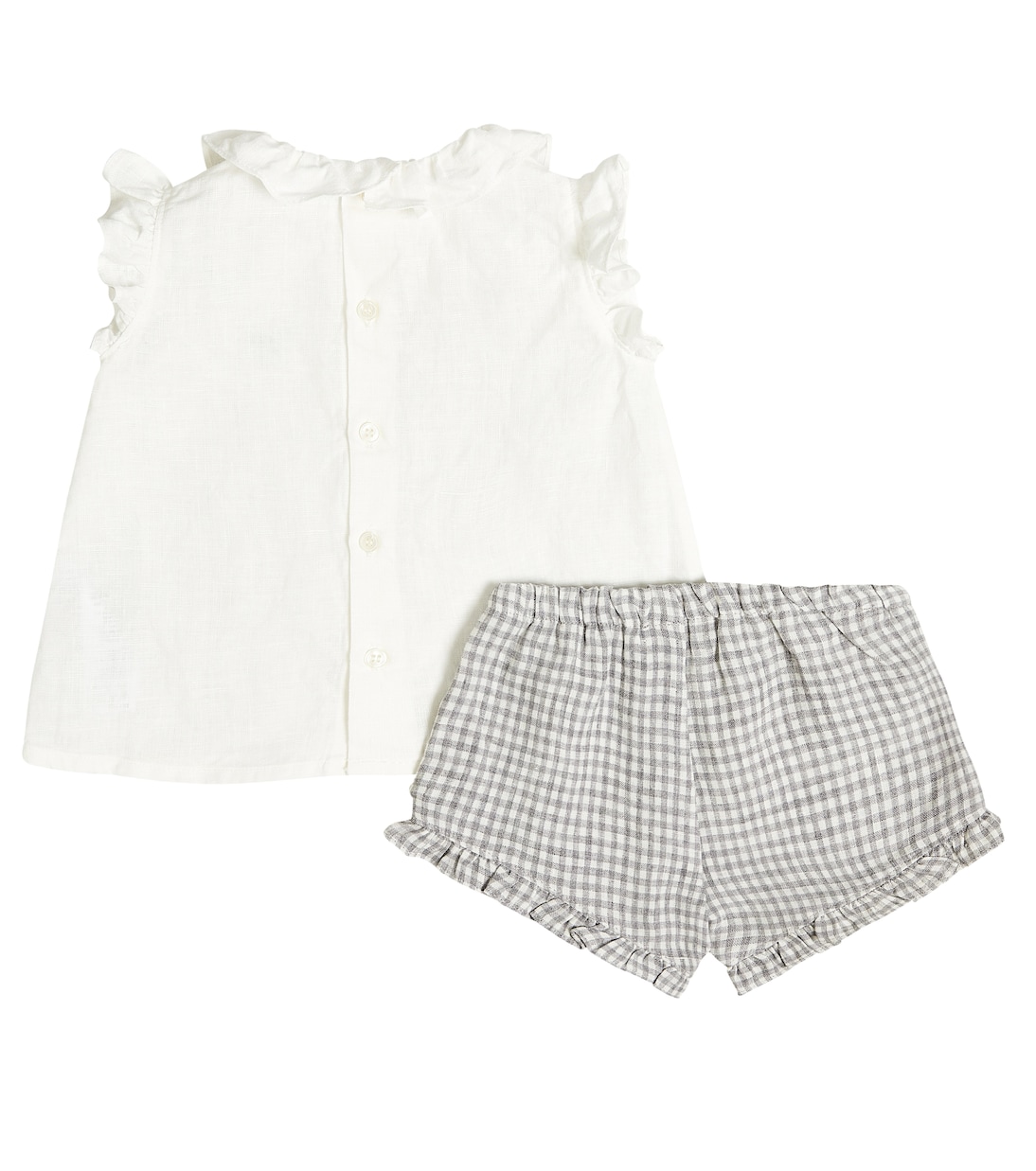 Bébé – Ensemble top et short en lin | Il Gufo