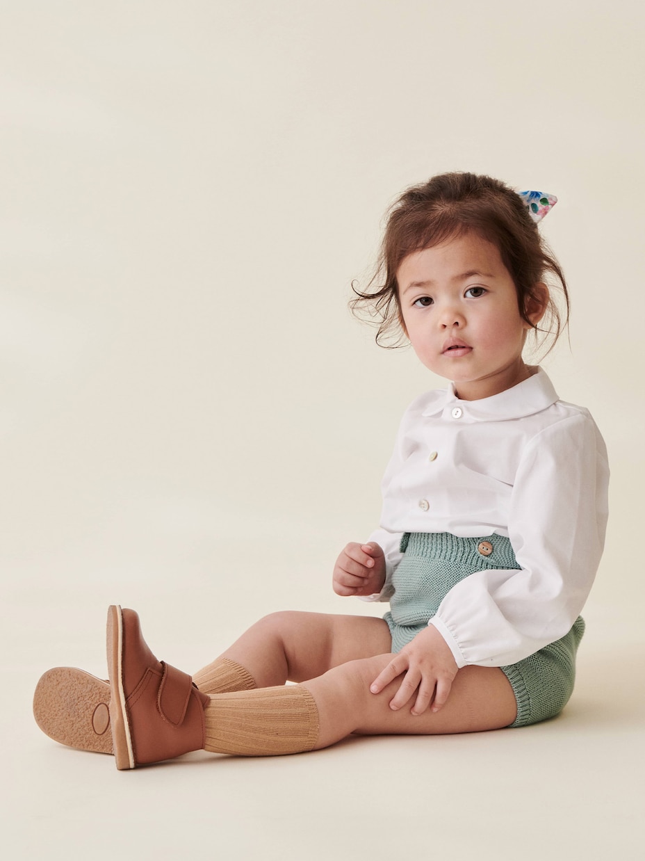 Baby Menta cotton shorts | La Coqueta