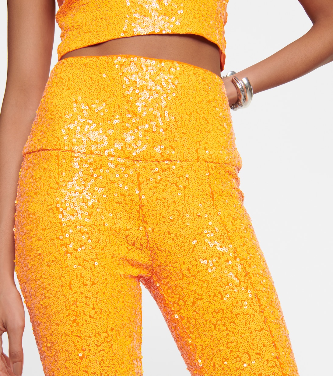 High-Rise Leggings mit Pailletten | Norma Kamali