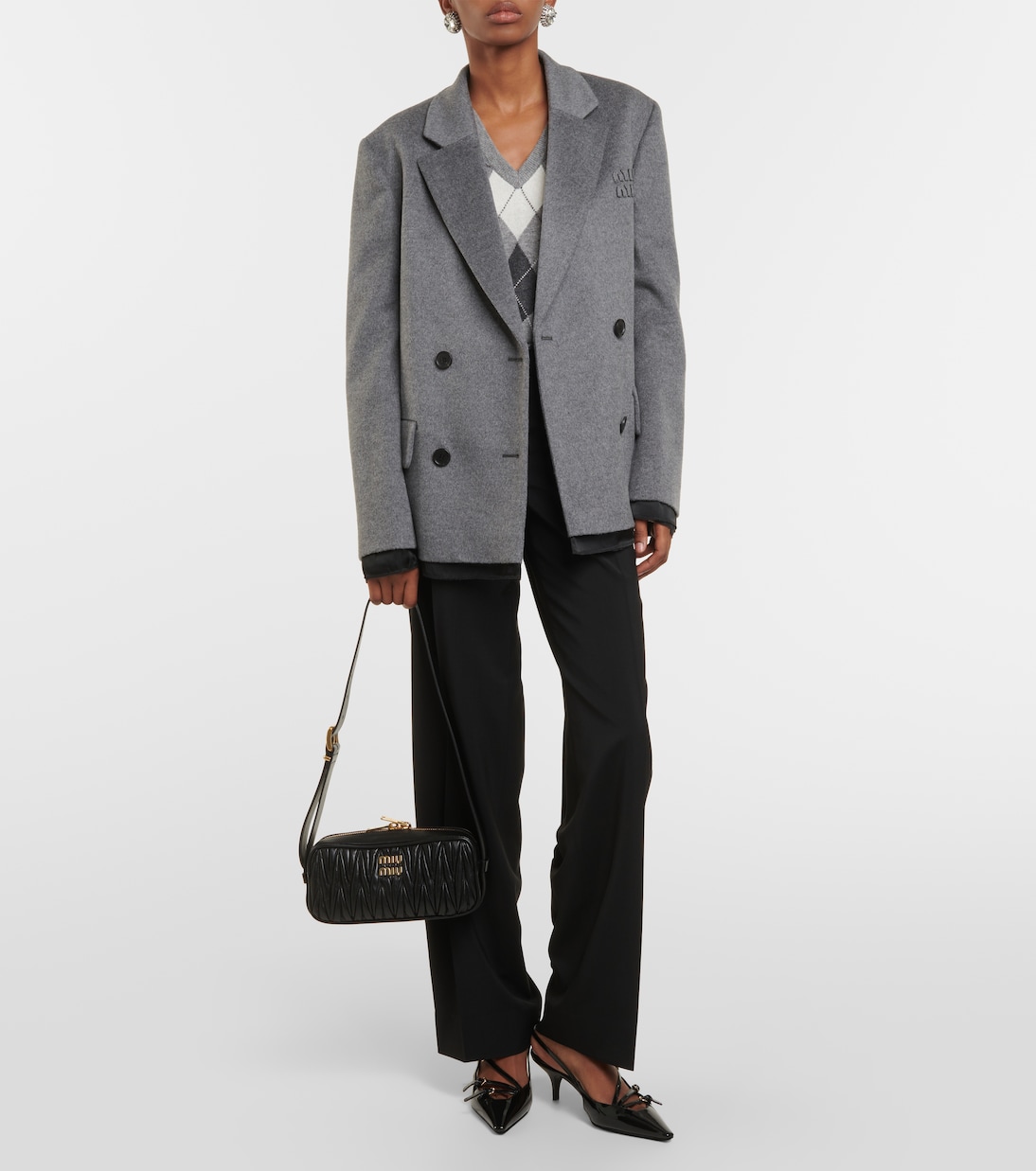 Slingback-Pumps aus Lackleder | Miu Miu