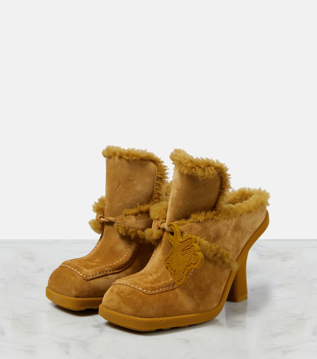 EKD shearling-lined suede mules | Burberry