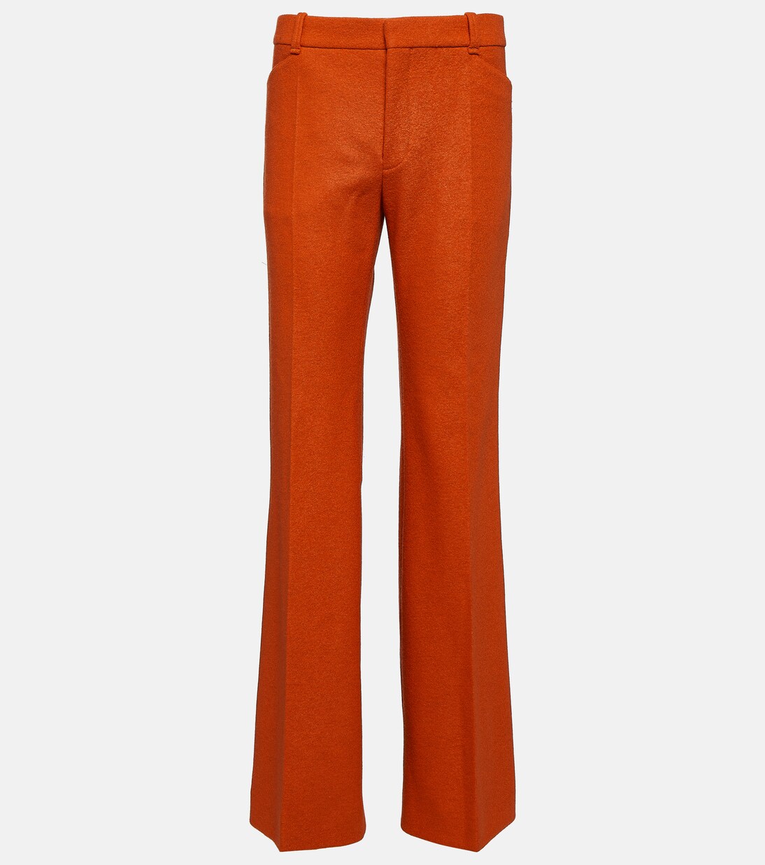 Felted wool and cashmere jersey flared pants | Chloé