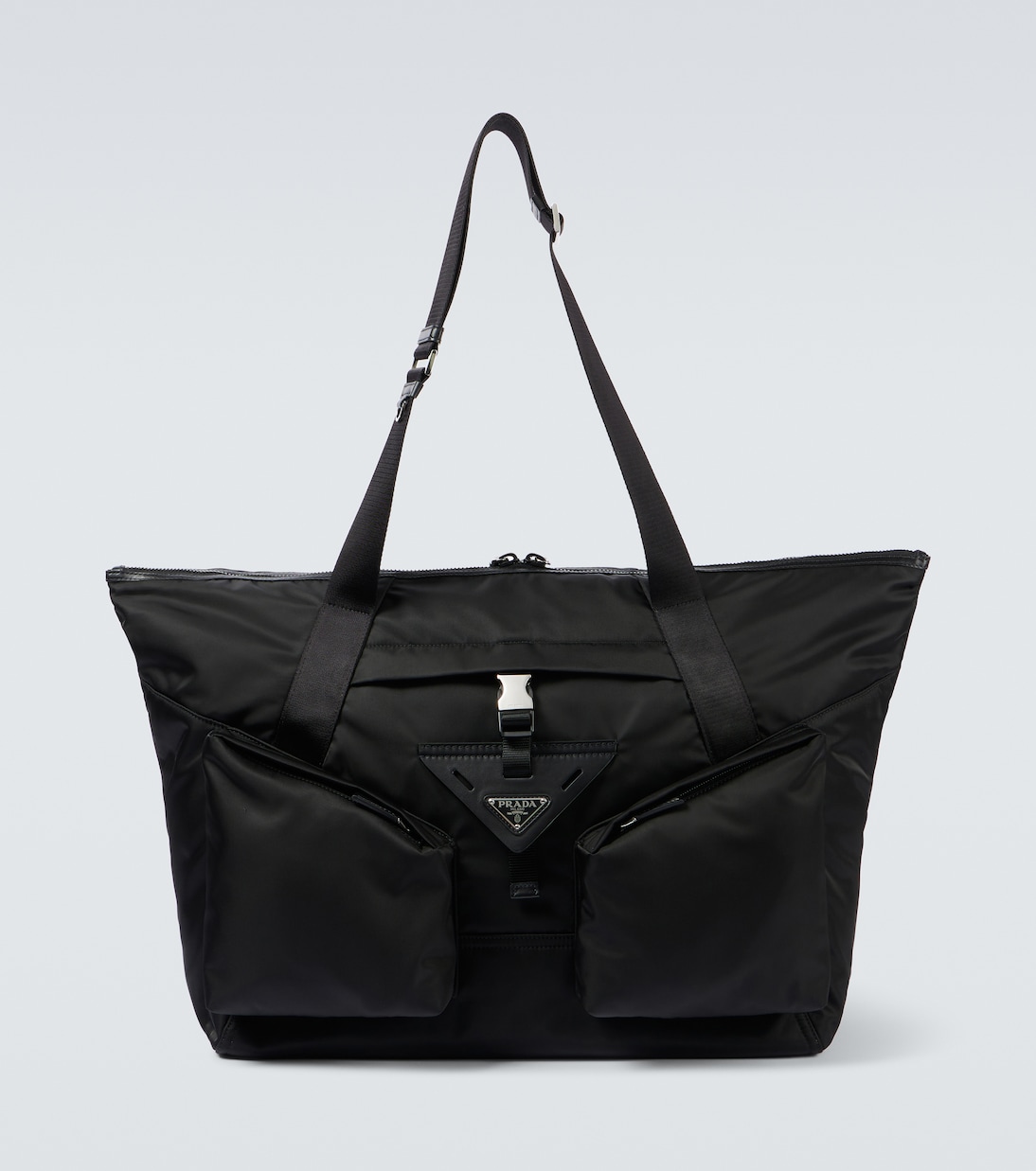 Re-Nylon leather-trimmed duffel bag | Prada