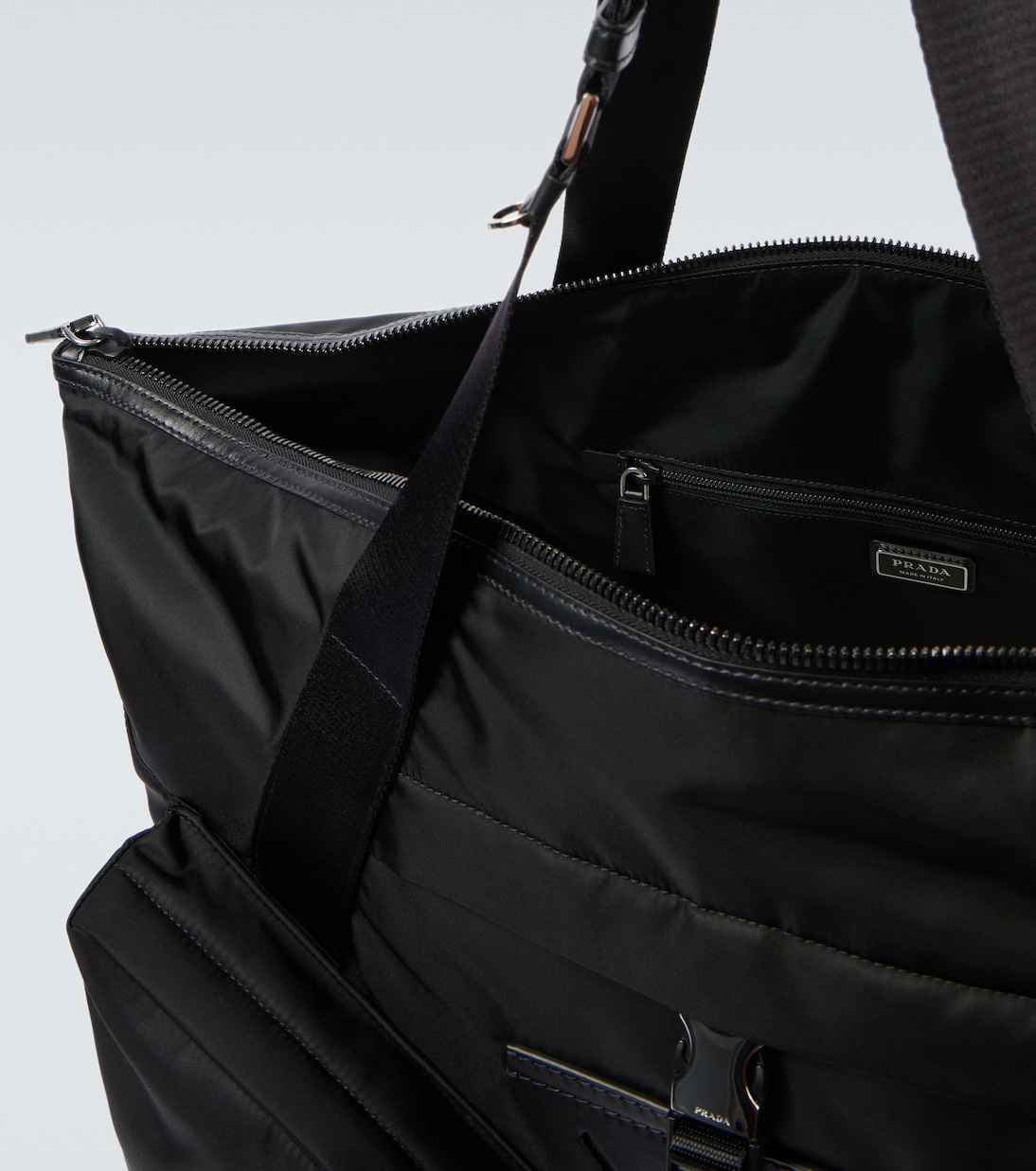 Re-Nylon leather-trimmed duffel bag | Prada