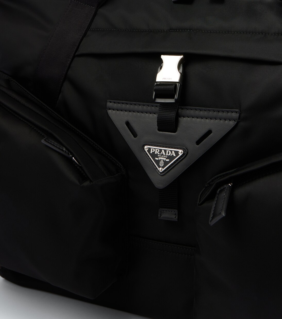 Re-Nylon leather-trimmed duffel bag | Prada
