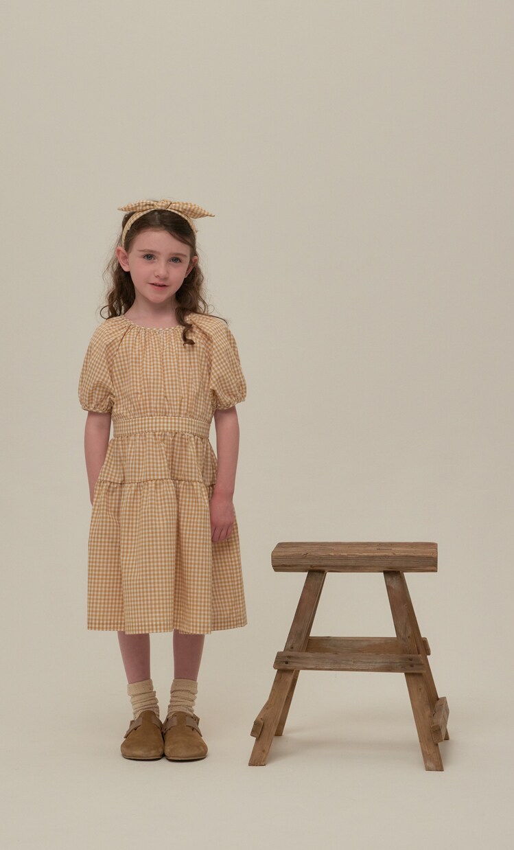 Lola checked cotton dress | C'era Una Volta