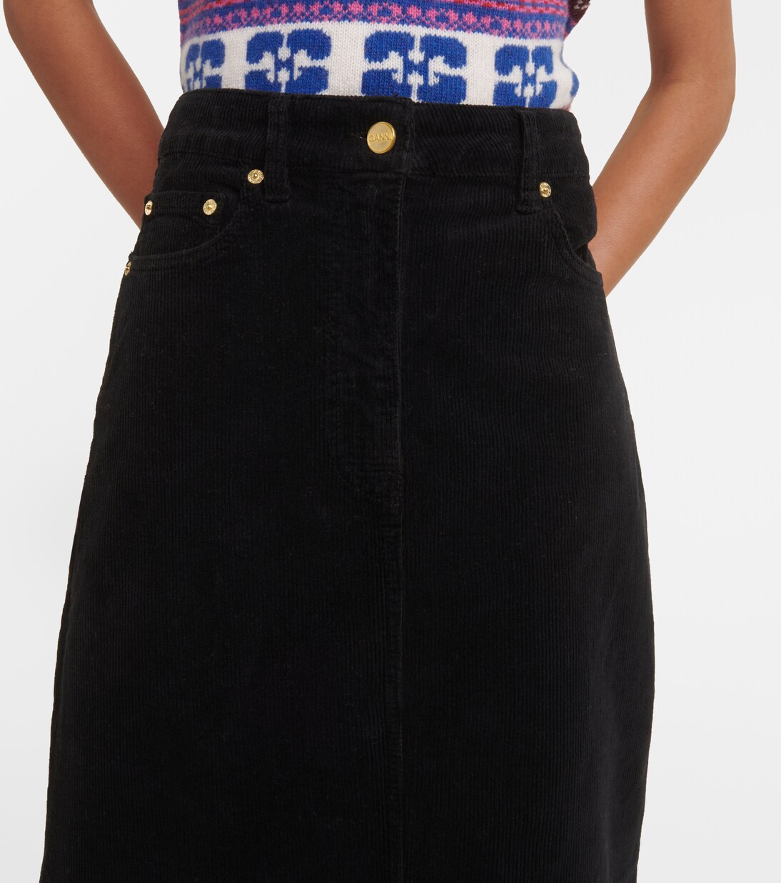 Maxirock aus Cord | Ganni