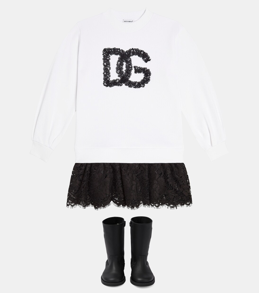 DG cotton jersey dress | Dolce&Gabbana Kids