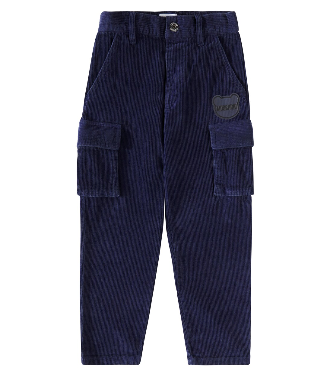 Corduroy cotton cargo pants | Moschino Kids