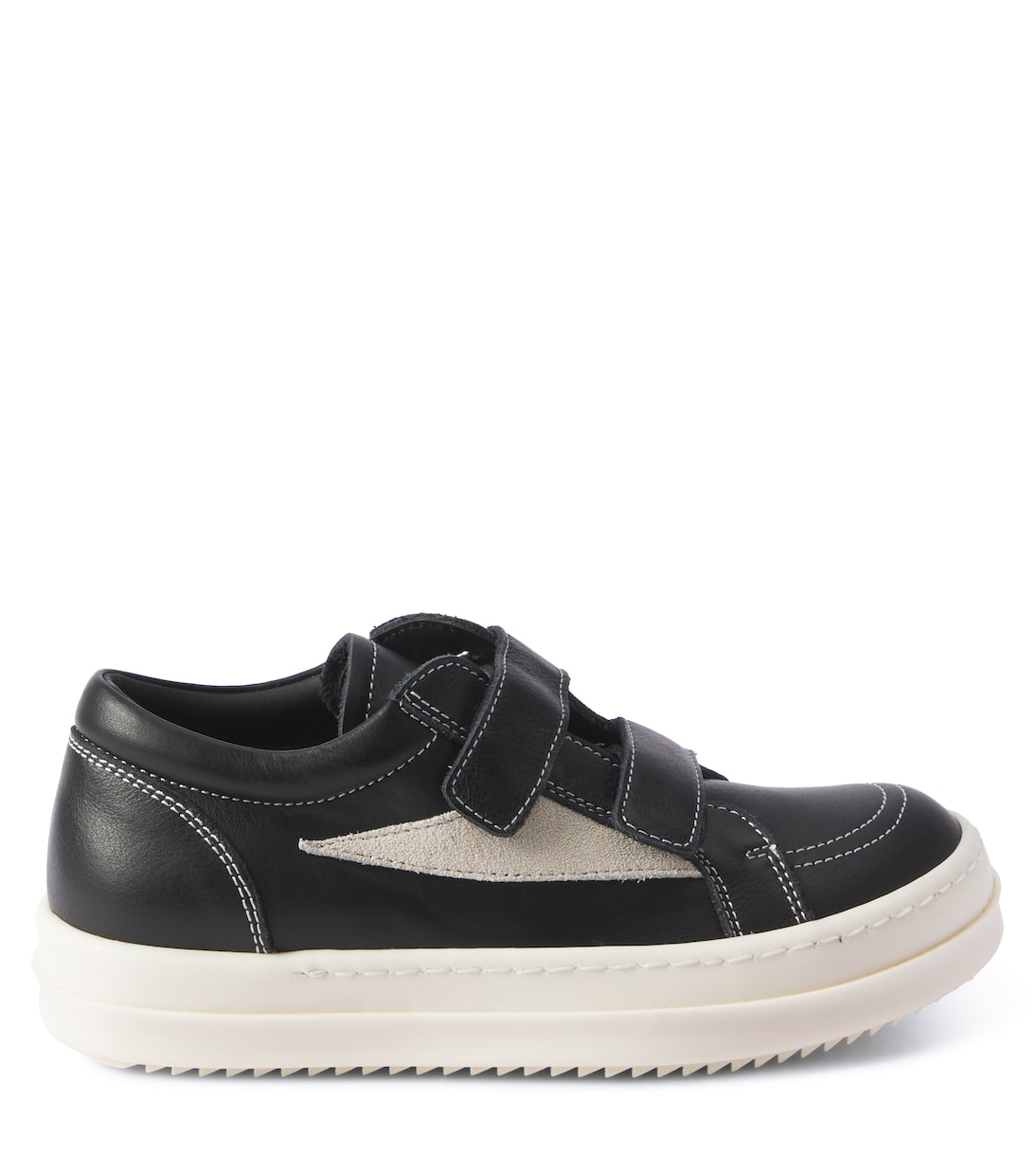 Straps Vintage leather low-top sneakers | Rick Owens Kids