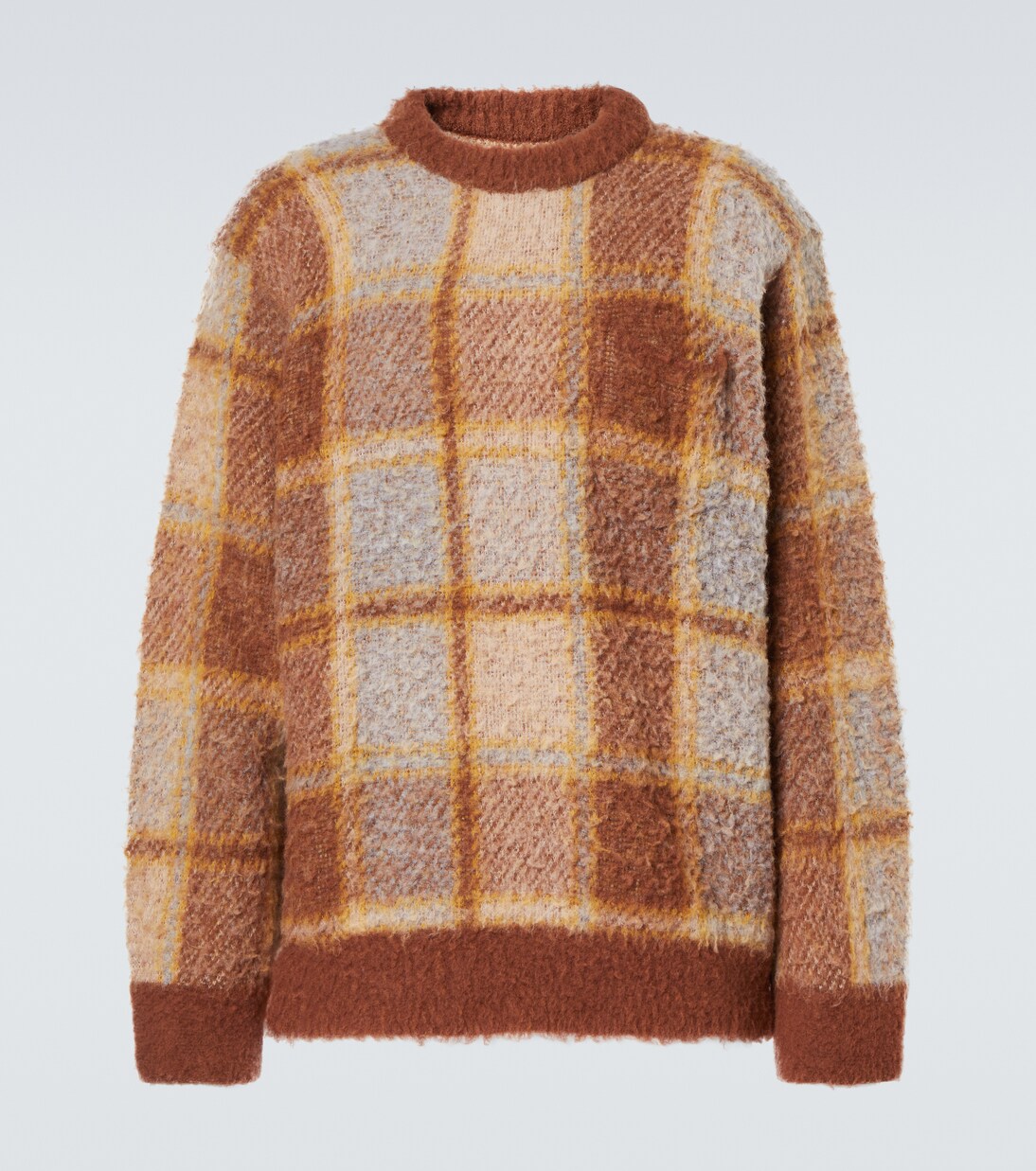 Checked wool-blend sweater | Sacai