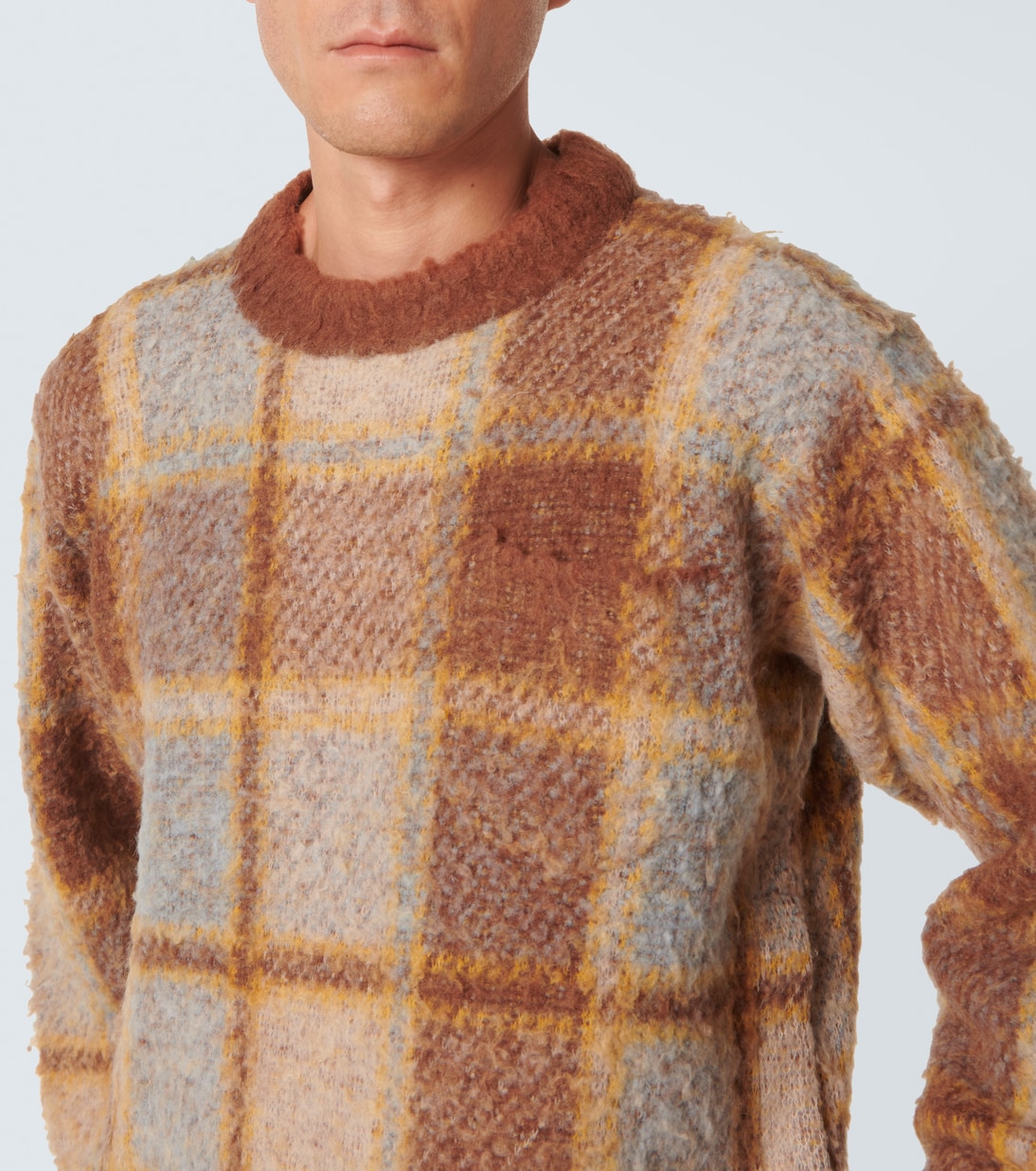 Checked wool-blend sweater | Sacai