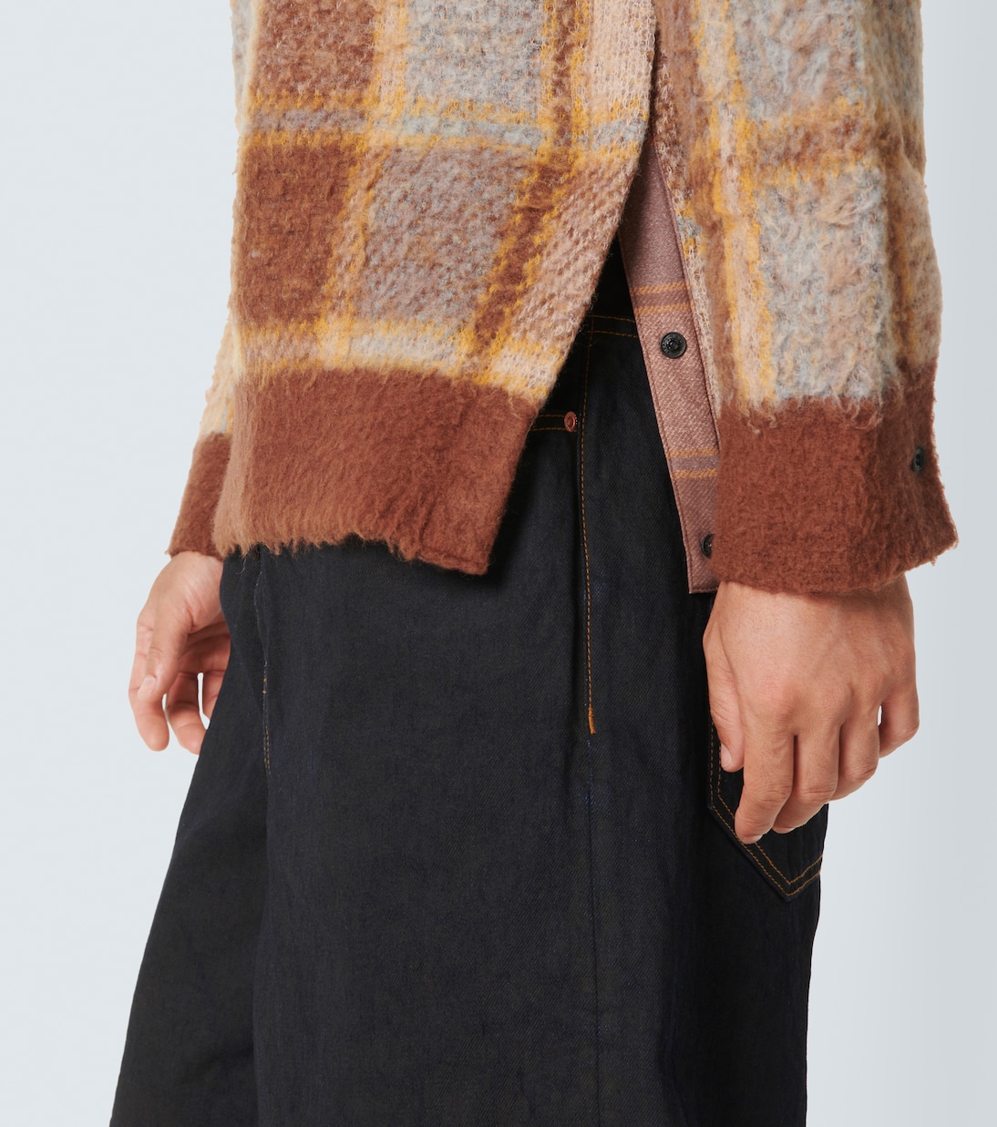 Checked wool-blend sweater | Sacai