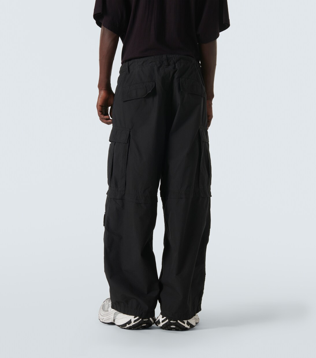 Wide cotton-blend cargo pants | Balenciaga