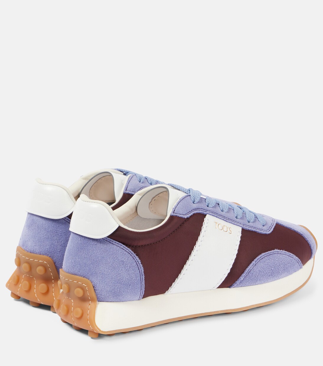 T Vintage suede-trimmed sneakers | Tod's
