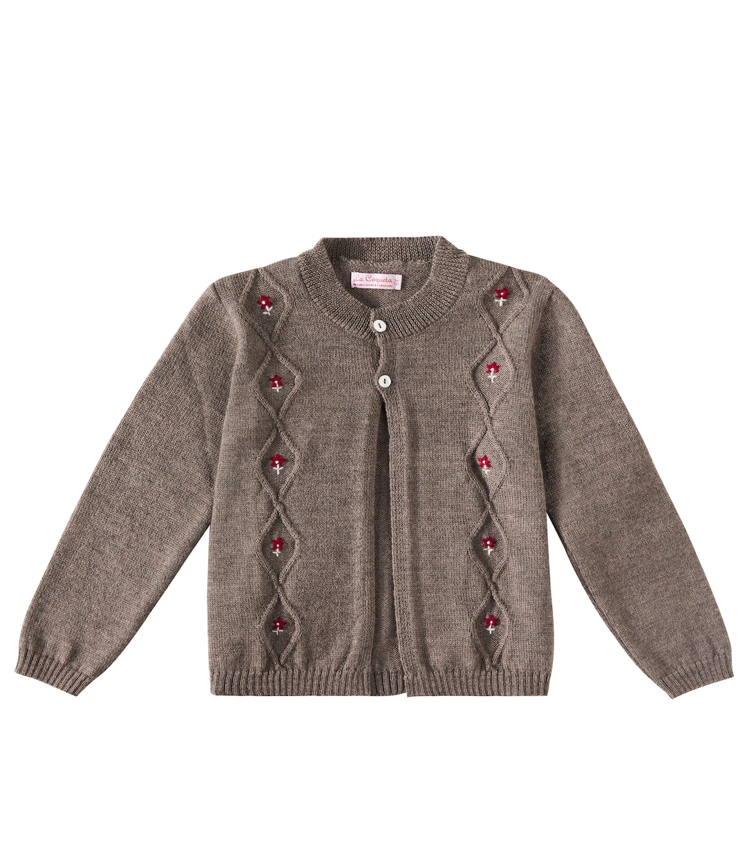 Bestickter Cardigan Espina aus Wolle | La Coqueta