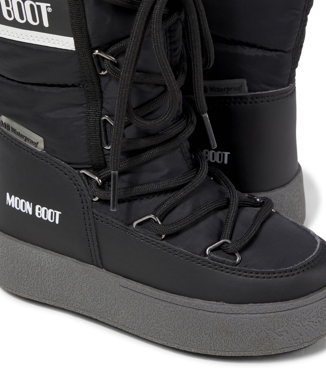 Icon faux leather-trimmed snow boots | Moon Boot Kids