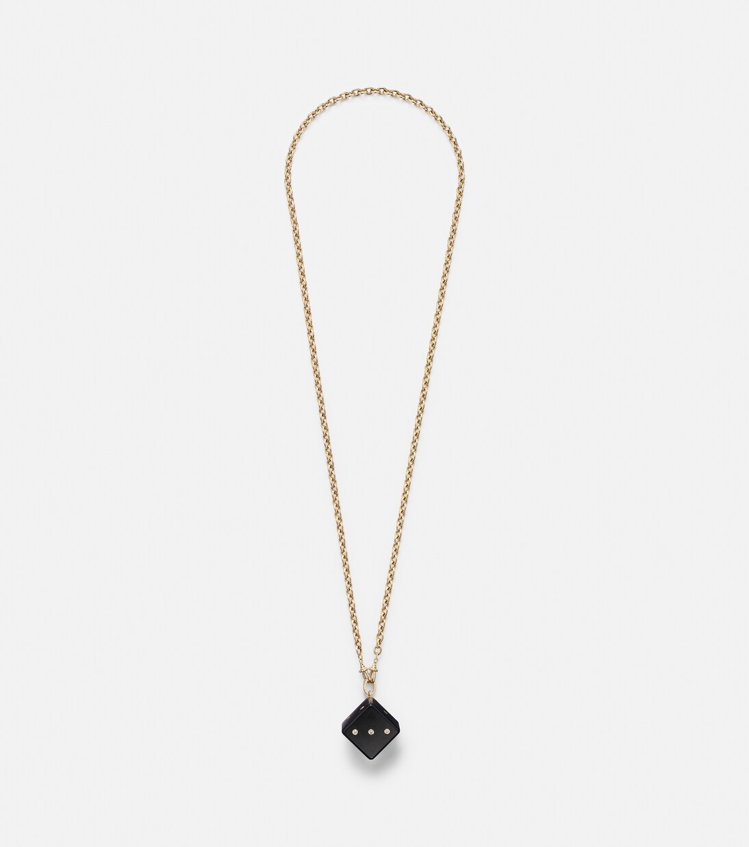 Dado Jumbo 18kt gold and wood pendant necklace with diamonds | Marie Lichtenberg