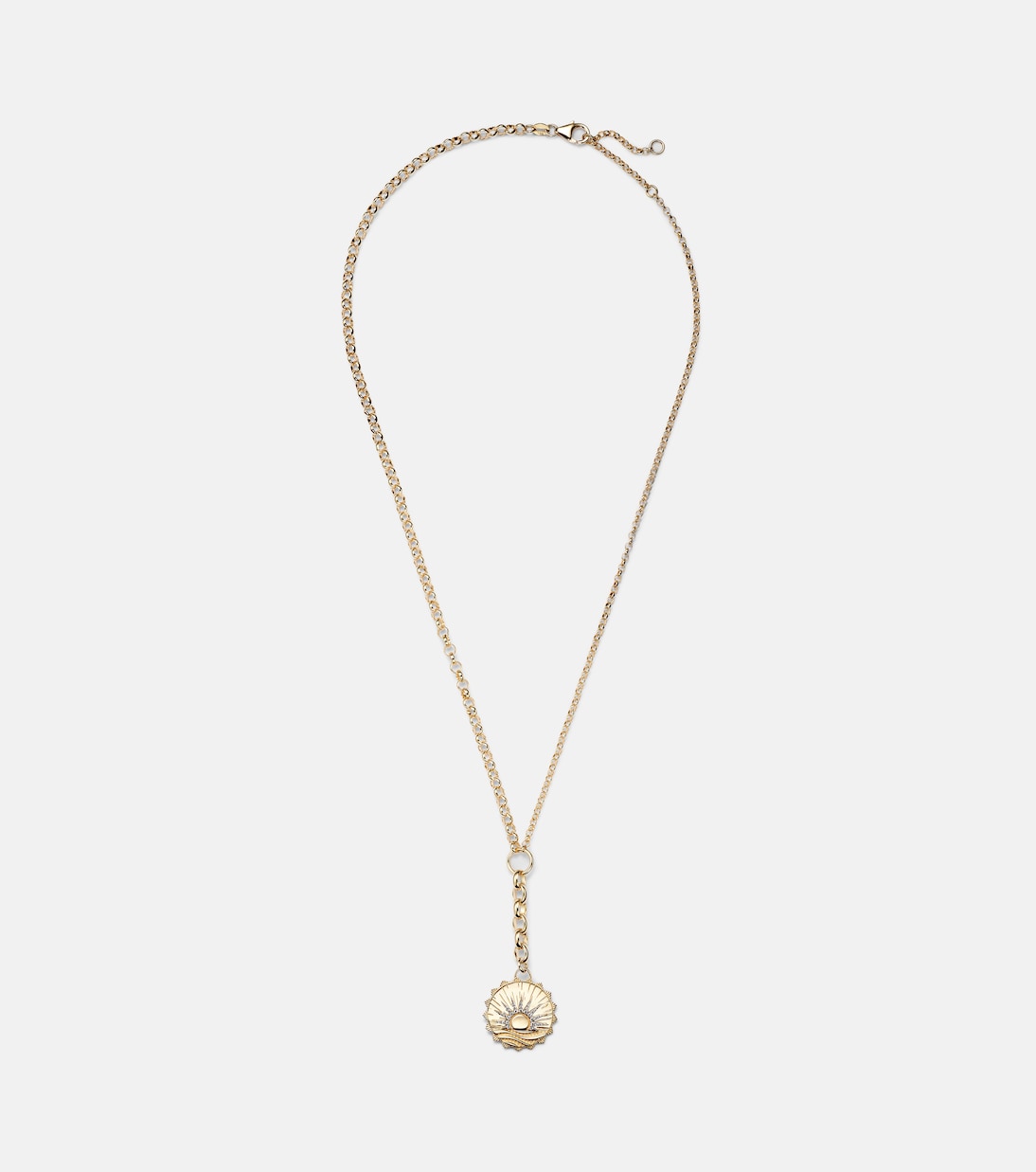 Internal Compass New Beginnings 18kt gold pendant necklace with diamonds | FoundRae