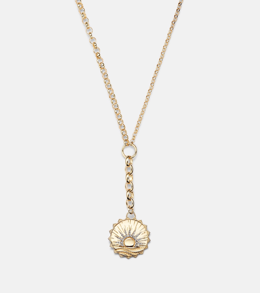 Internal Compass New Beginnings 18kt gold pendant necklace with diamonds | FoundRae