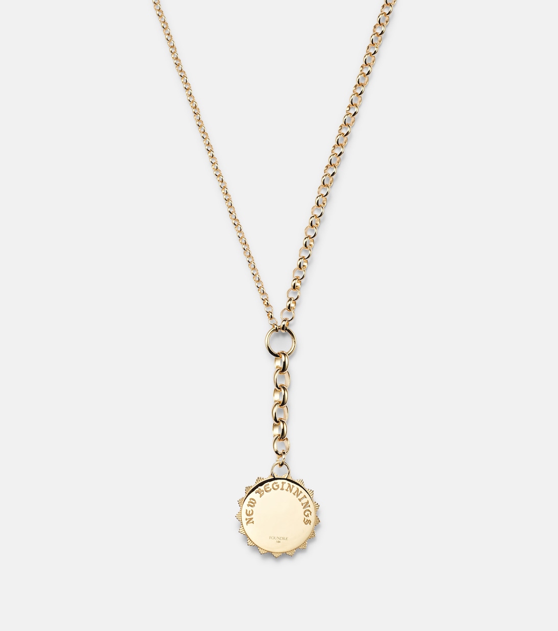 Internal Compass New Beginnings 18kt gold pendant necklace with diamonds | FoundRae