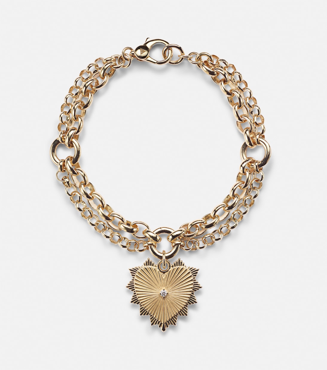 True Love 18kt gold charm bracelet with diamond | FoundRae