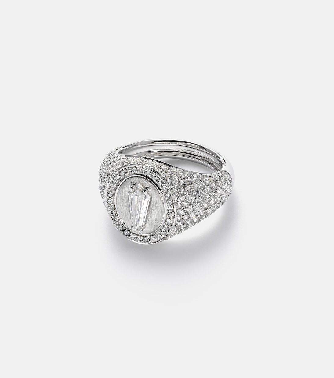 Kite 18kt white gold ring with diamonds | Kamyen