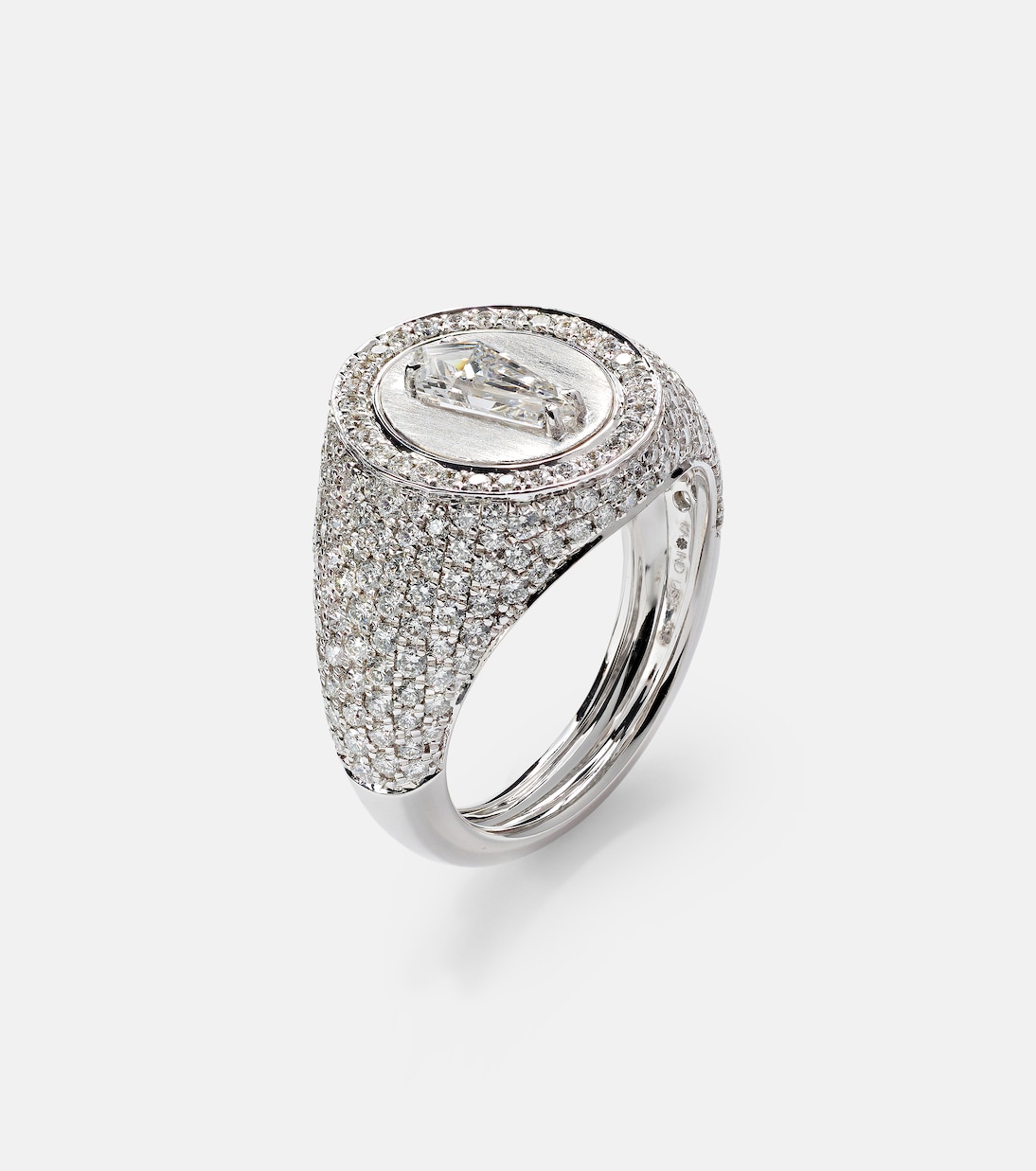 Kite 18kt white gold ring with diamonds | Kamyen