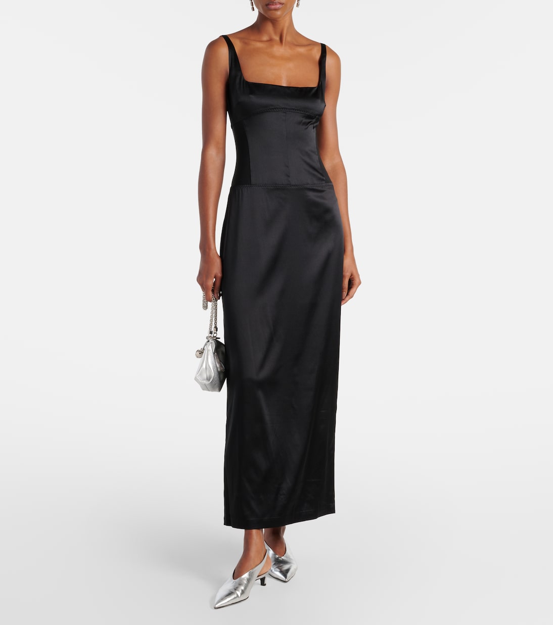 Robe midi Sonora Evening en soie mélangée | SIR