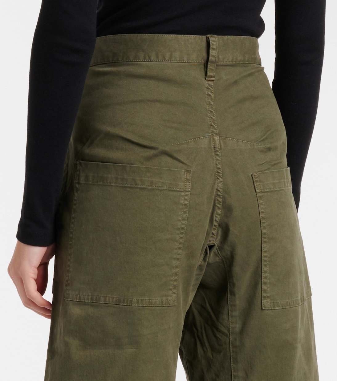 Barrel-Hose Shon aus Baumwoll-Twill | Nili Lotan