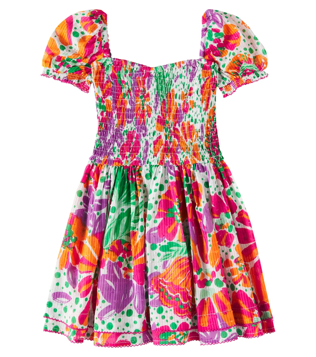 Bedrucktes Kleid Bertha aus Baumwolle | Poupette St Barth Kids