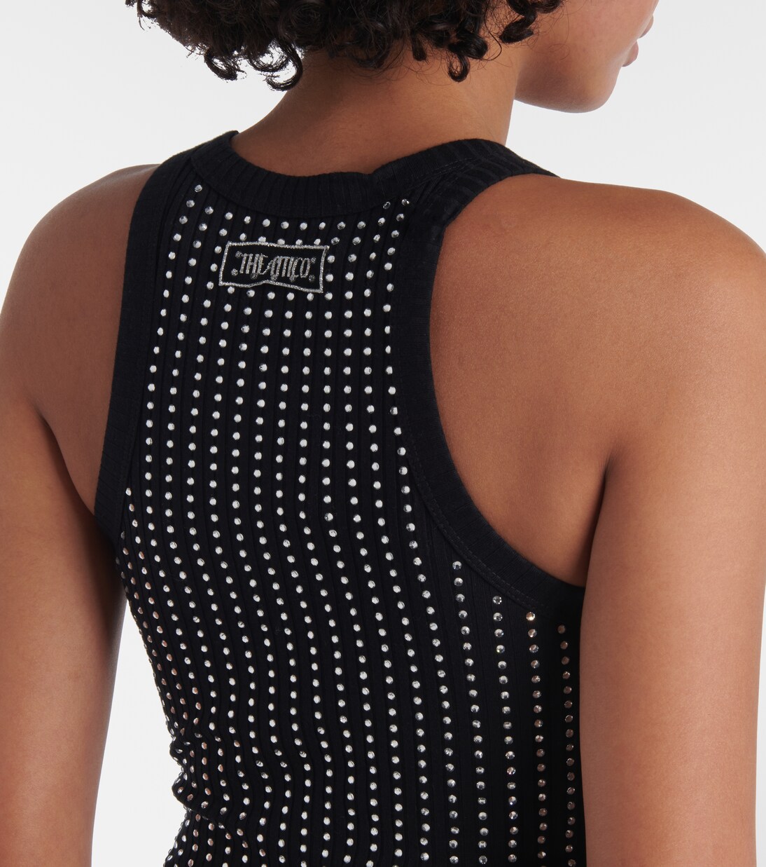 Minikleid aus Baumwolle mit Kristallen | The Attico