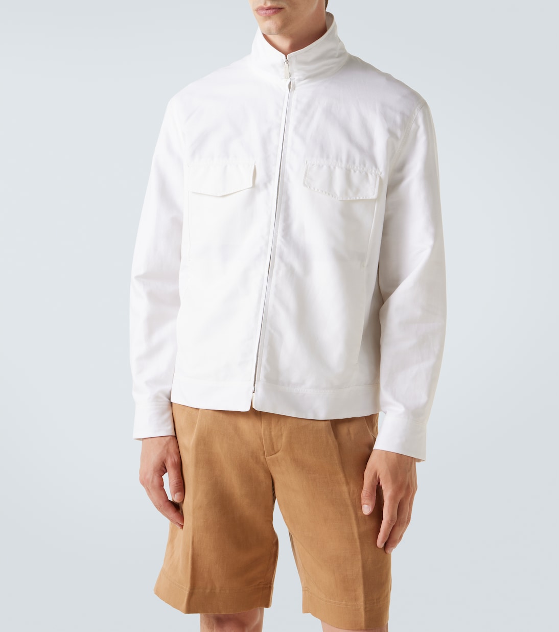 Cotton, linen, and silk jacket | Zegna