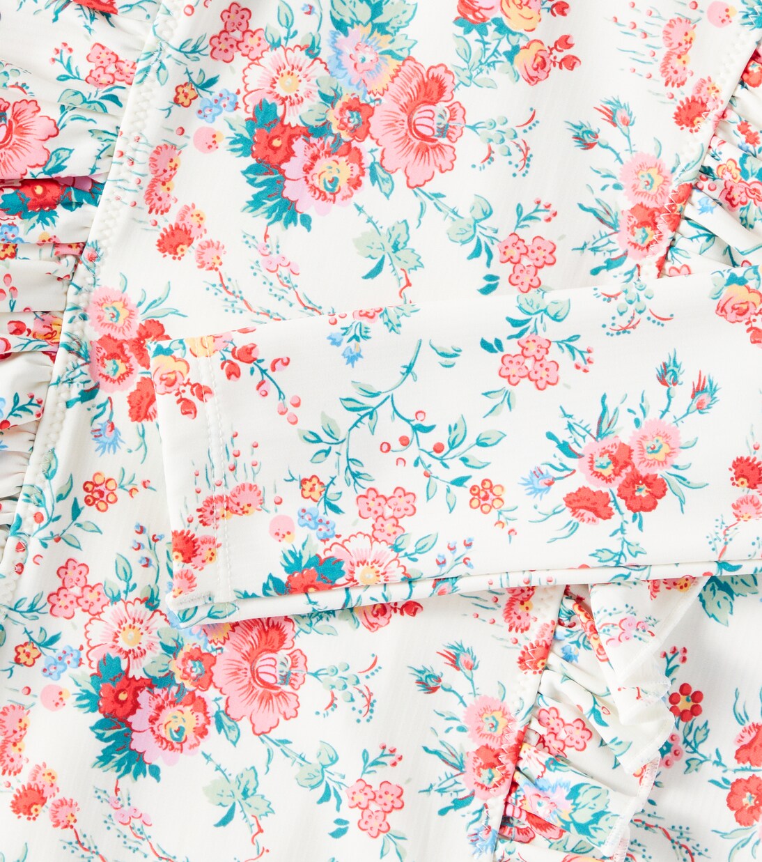 Aurelie floral ruffled rashguard swimsuit | Louise Misha