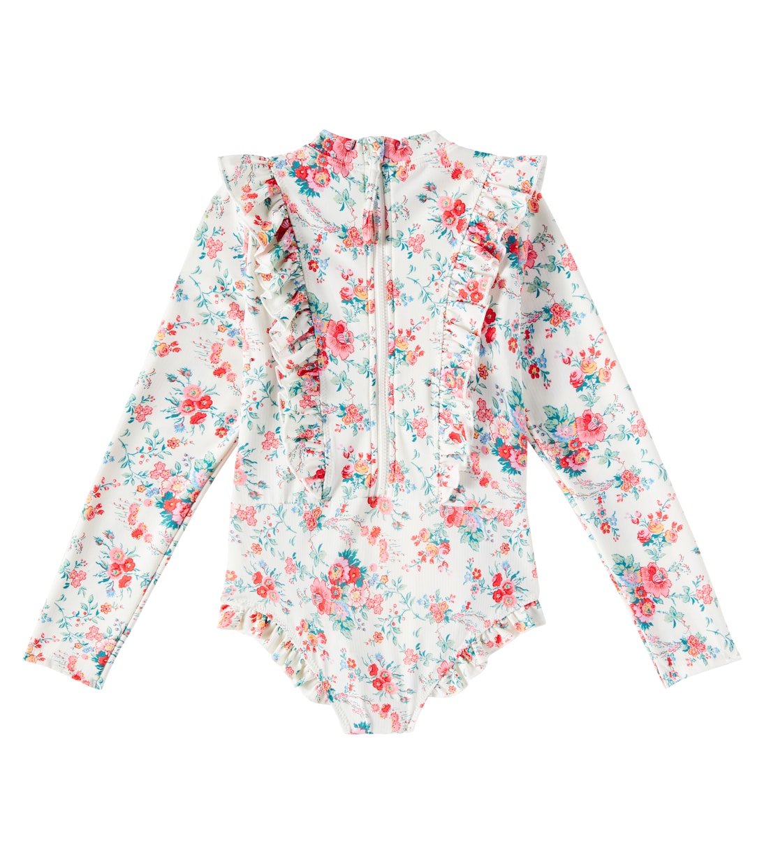 Aurelie floral ruffled rashguard swimsuit | Louise Misha