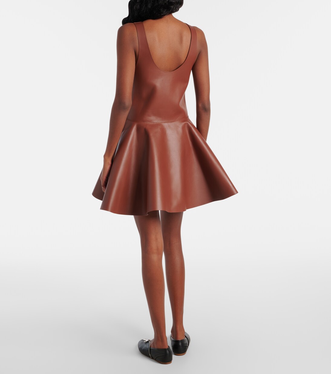 Peplum leather minidress | JW Anderson