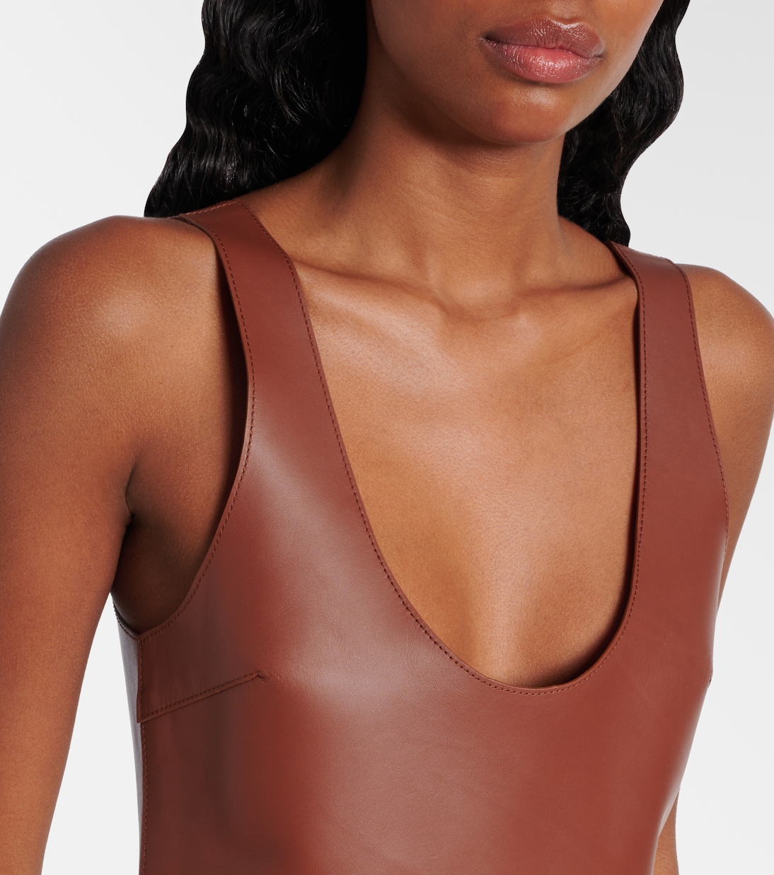 Peplum leather minidress | JW Anderson