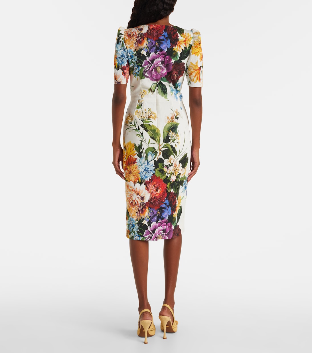 Floral cretonne midi dress | Dolce&Gabbana