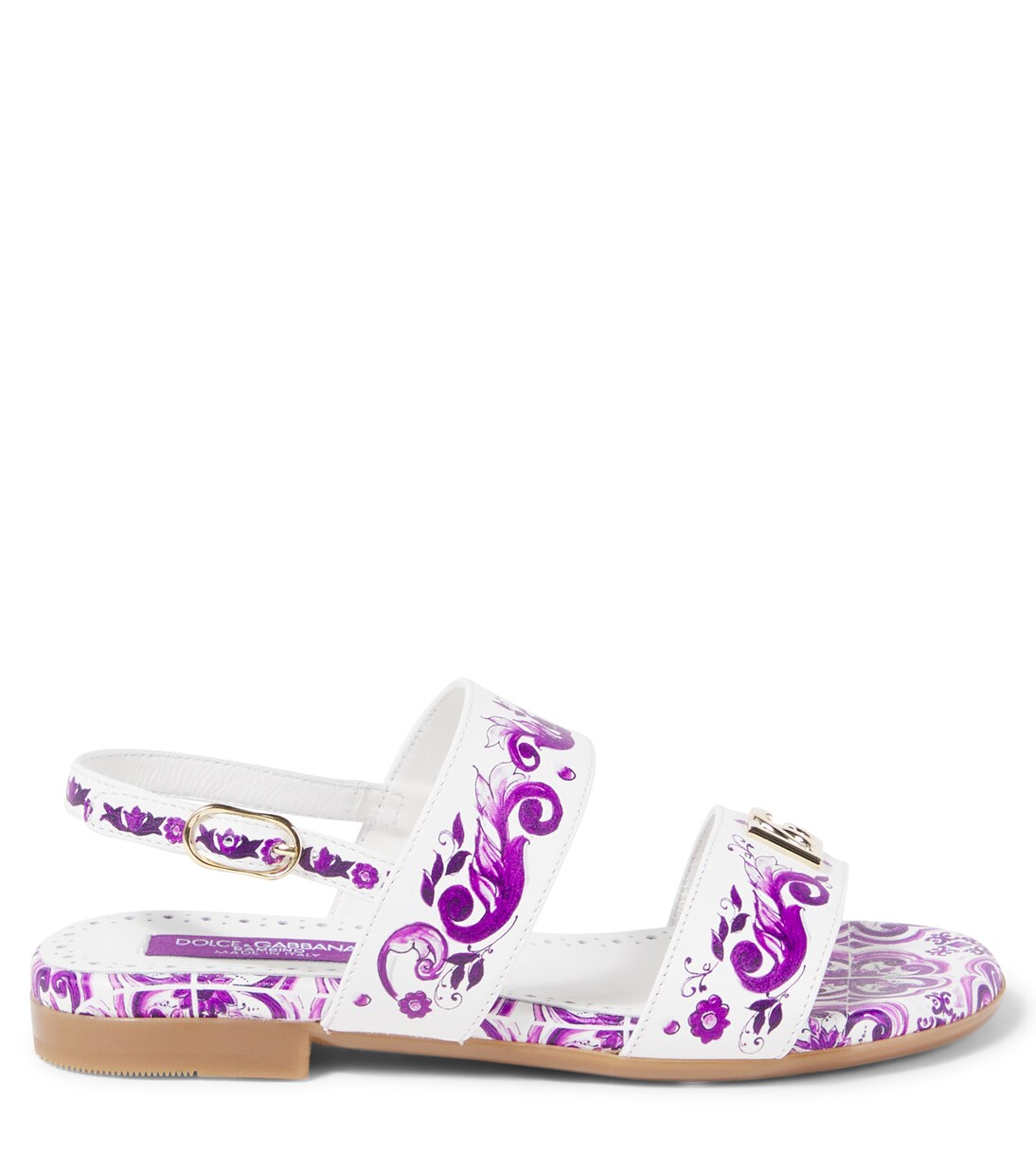 DG Majolica leather sandals | Dolce&Gabbana Kids