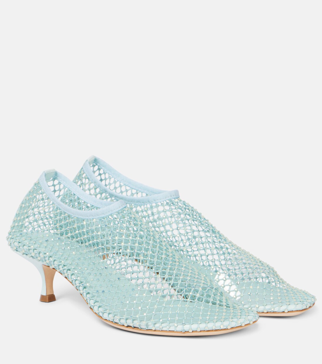 Minette embellished fishnet pumps | Christopher Esber
