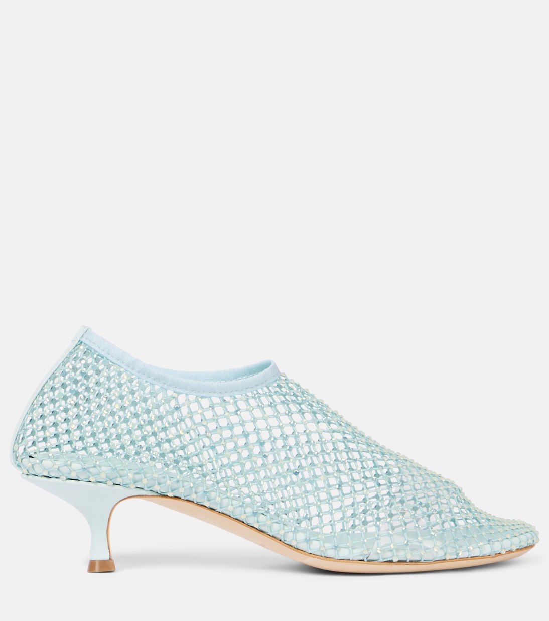 Minette embellished fishnet pumps | Christopher Esber